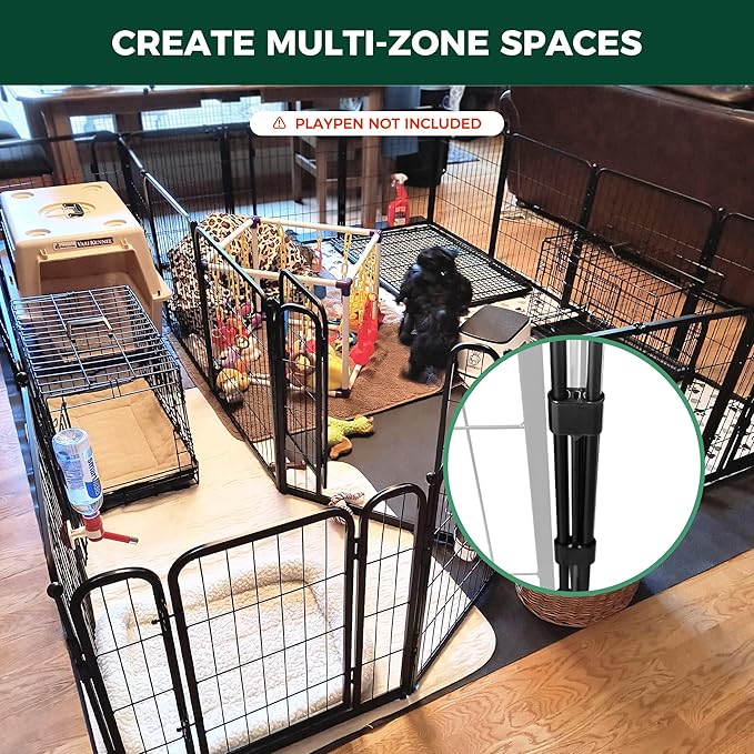 Dog Playpen Partition Connector (Pack of 2) Fits for Homeplus/Rollick/Instant Dog Playpen