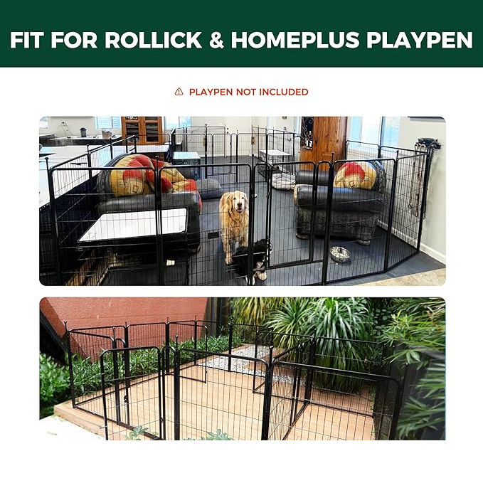 Dog Playpen Partition Connector (Pack of 2) Fits for Homeplus/Rollick/Instant Dog Playpen