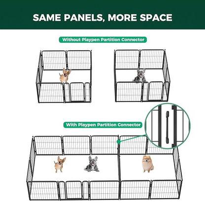 Dog Playpen Partition Connector (Pack of 2) Fits for Homeplus/Rollick/Instant Dog Playpen