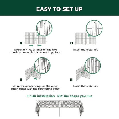 Dog Playpen Partition Connector (Pack of 2) Fits for Homeplus/Rollick/Instant Dog Playpen