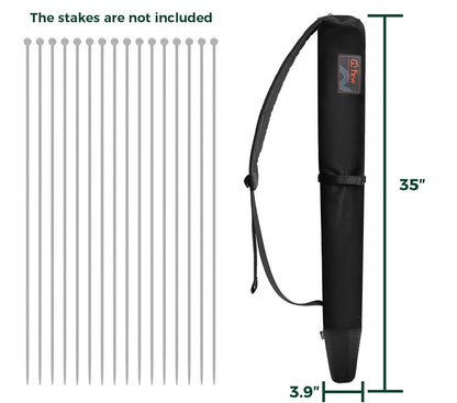 Stake Bag for Storing & Transporting Playpen Stakes 32 inch Black FXW