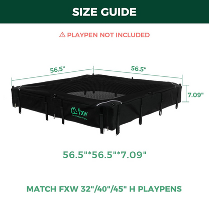 Exclusive Mesh Top Dog Playpen Cover for FXW Playpens Fit 32 40 45 inch Playpen FXW