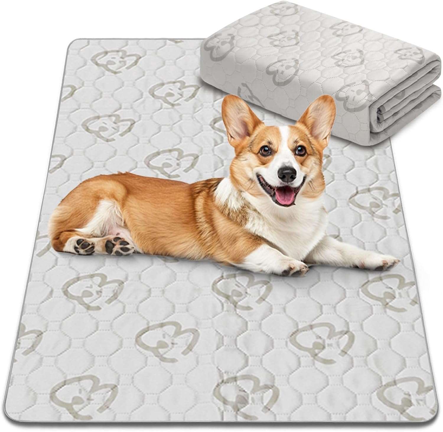 Washable Pee Pads for Housebreaking Your Dog 35'' x 23'' Rectangle Khaki FXW