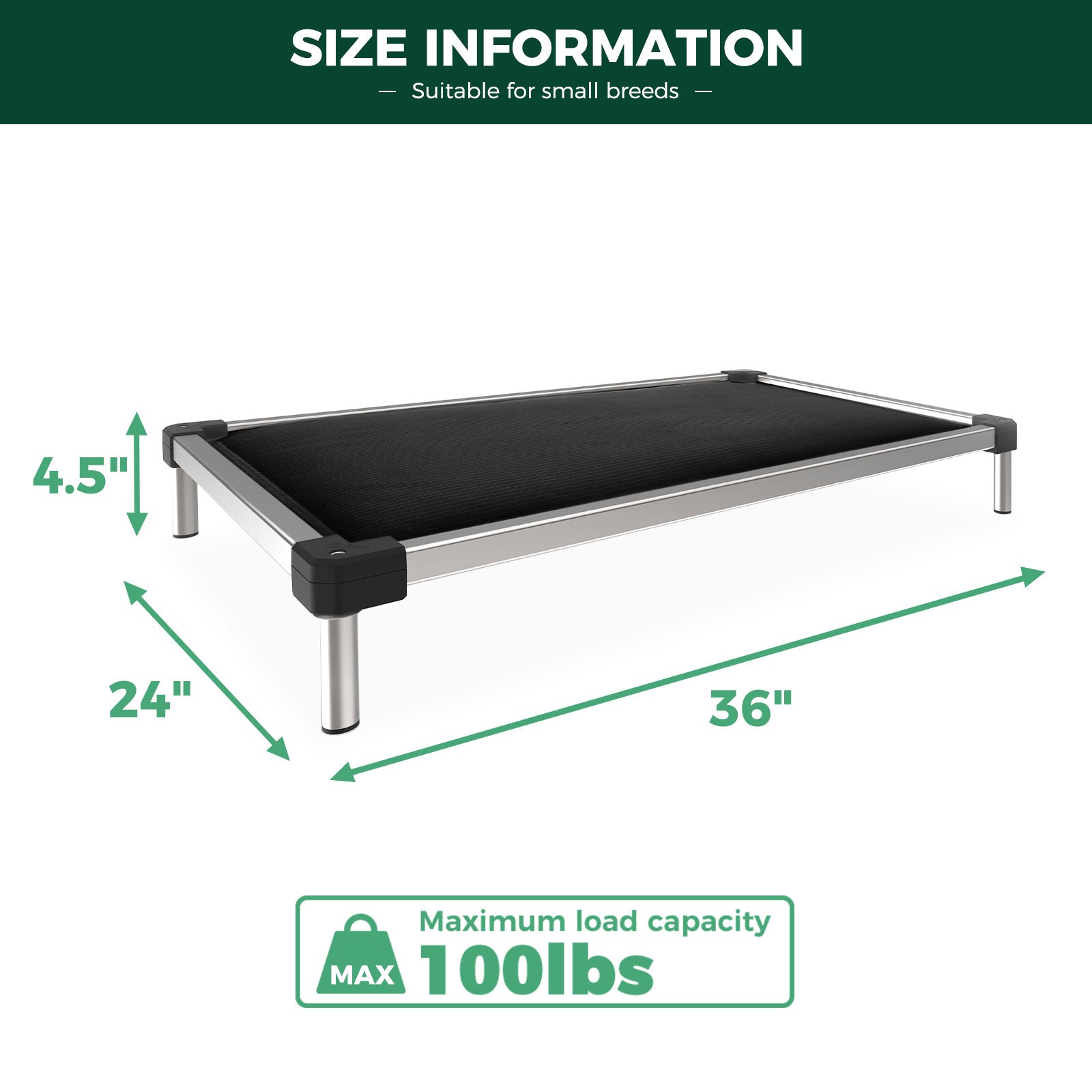 TitanNest Padded Chew-Proof Elevated Dog Bed for Your Chewer FXW