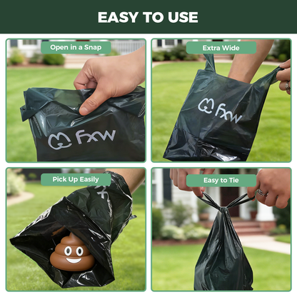 FXW Dog Poop Bags 2-ply Extra Thick Leak Proof