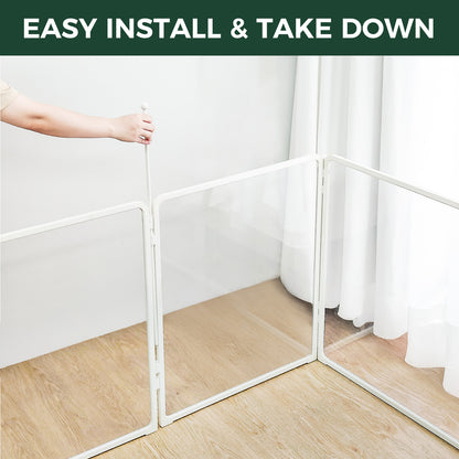 FXW Acrylic & Wire Mesh Indoor Dog Playpen