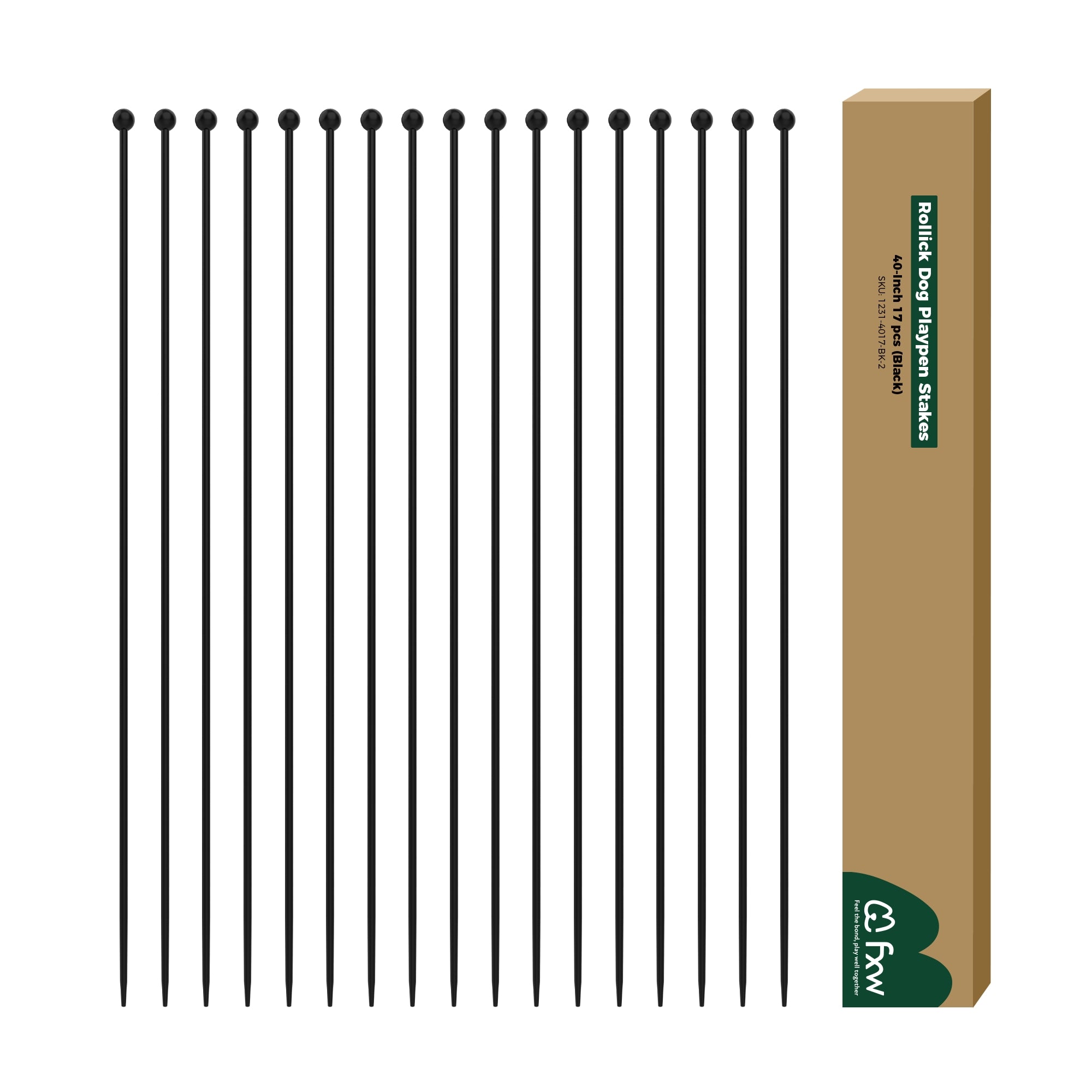 Playpen Stakes for Replacing the Metal Rods of FXW Dog Playpen 40 inch 17 Pens Outdoor FXW