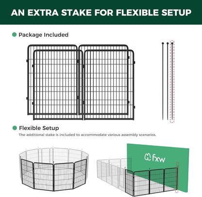Instant Dog Playpen for RV Trips 40 inch 4 Panels FXW