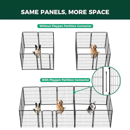 Dog Playpen Partition Connector (Pack of 2) Fits for Homeplus/Rollick/Instant Dog Playpen