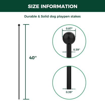 Playpen Stakes for Replacing the Metal Rods of FXW Dog Playpen FXW