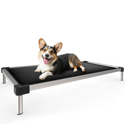 TitanNest Padded Chew-Proof Elevated Dog Bed for Your Chewer 42.0''Lx27.0''Wx5.0"H Black FXW