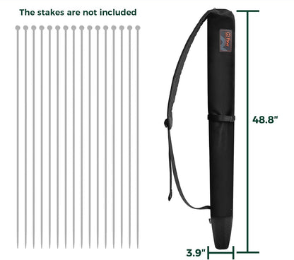 Stake Bag for Storing & Transporting Playpen Stakes 45 inch Black FXW