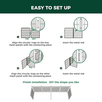 Dog Playpen Partition Connector (Pack of 2) Fits for Homeplus/Rollick/Instant Dog Playpen
