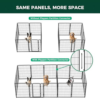 Dog Playpen Partition Connector (Pack of 2) Fits for Homeplus/Rollick/Instant Dog Playpen
