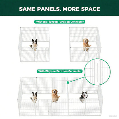 Dog Playpen Partition Connector (Pack of 2) Fits for Homeplus/Rollick/Instant Dog Playpen