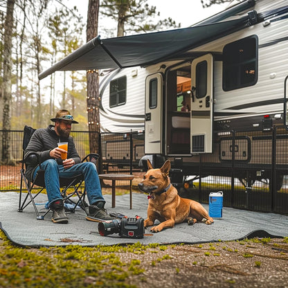 Bundle - Instant Dog Playpen & RV Step Grid (2 PCs) FXW