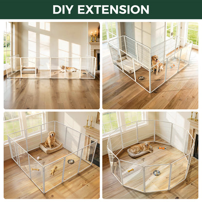 FXW Acrylic & Wire Mesh Indoor Dog Playpen