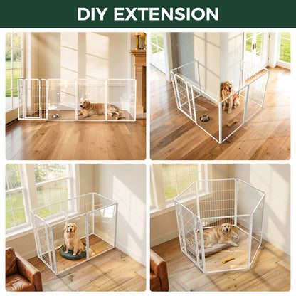 FXW Acrylic & Wire Mesh Indoor Dog Playpen