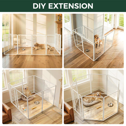 FXW Acrylic & Wire Mesh Indoor Dog Playpen