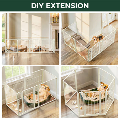 FXW Acrylic & Wire Mesh Indoor Dog Playpen