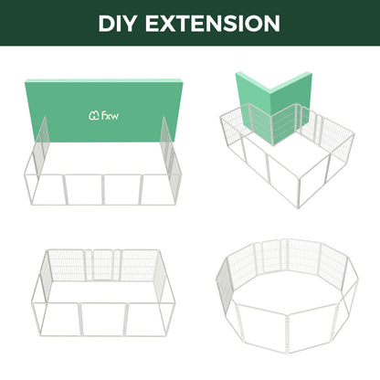 FXW Pawadise Acrylic & Wire Mesh Indoor Dog Playpen