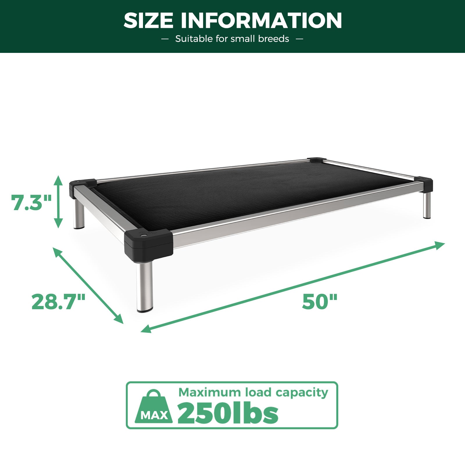 TitanNest Elevated Dog Bed - Chew-Proof Raised Dog Bed - FXW