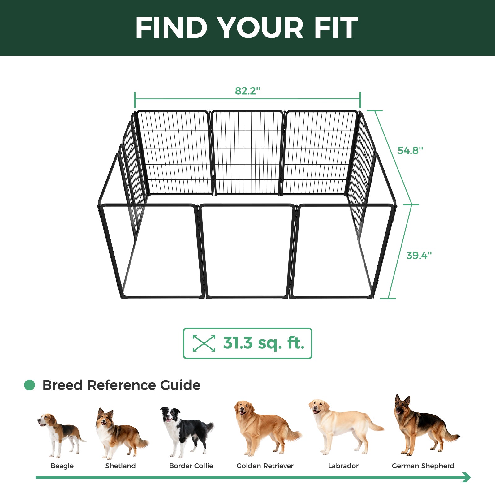 FXW Acrylic & Wire Mesh Indoor Dog Playpen