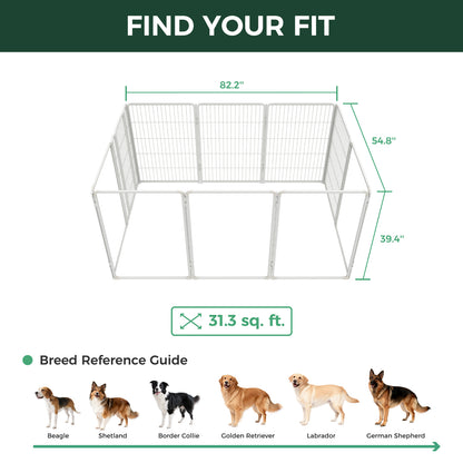 FXW Acrylic & Wire Mesh Indoor Dog Playpen