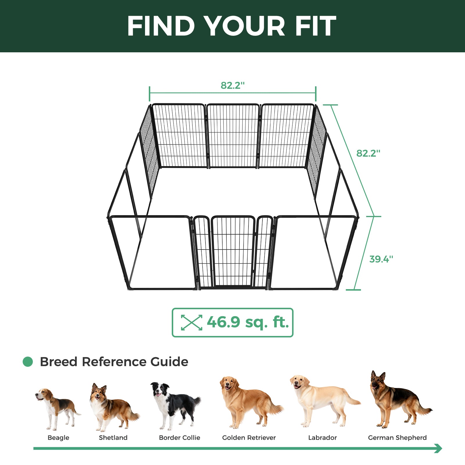FXW Acrylic & Wire Mesh Indoor Dog Playpen