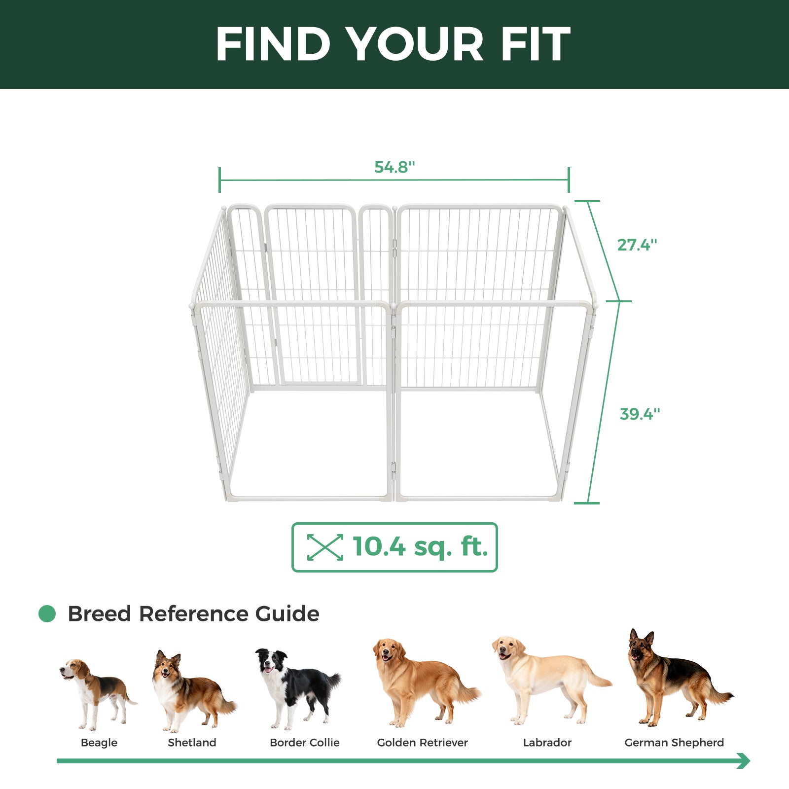 FXW Acrylic & Wire Mesh Indoor Dog Playpen