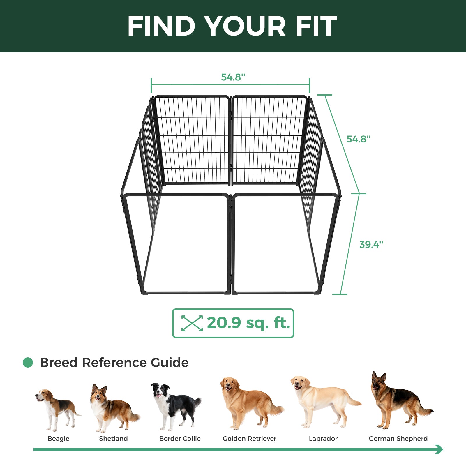 FXW Acrylic & Wire Mesh Indoor Dog Playpen