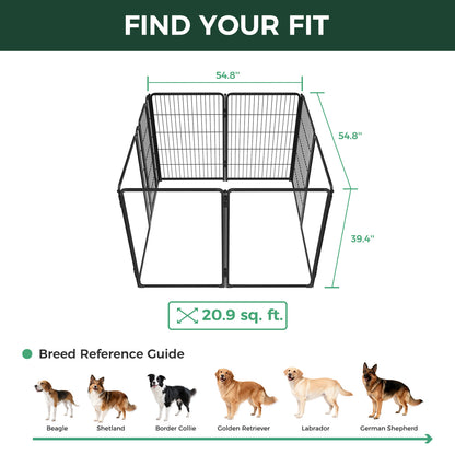 FXW Acrylic & Wire Mesh Indoor Dog Playpen