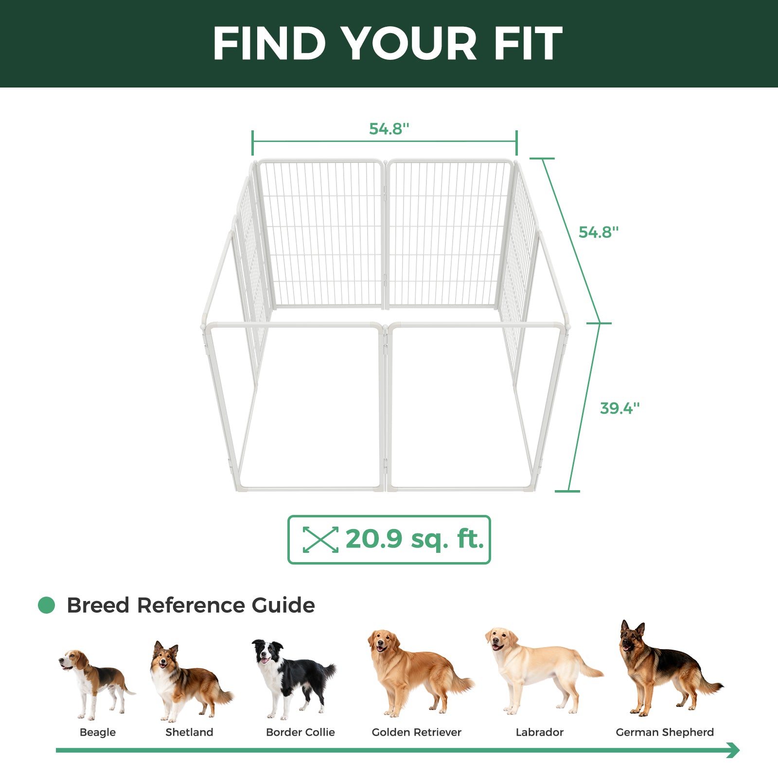 FXW Acrylic & Wire Mesh Indoor Dog Playpen