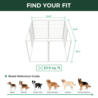 FXW Acrylic & Wire Mesh Indoor Dog Playpen