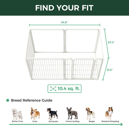 FXW Acrylic & Wire Mesh Indoor Dog Playpen