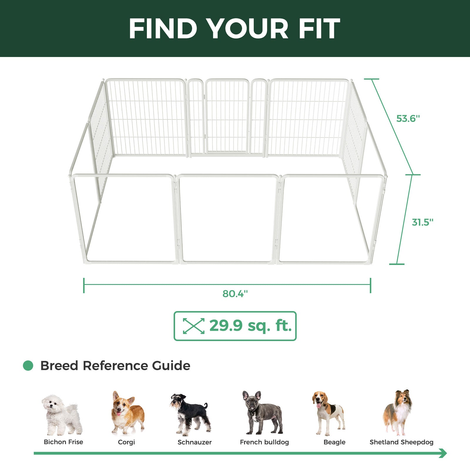 FXW Acrylic & Wire Mesh Indoor Dog Playpen