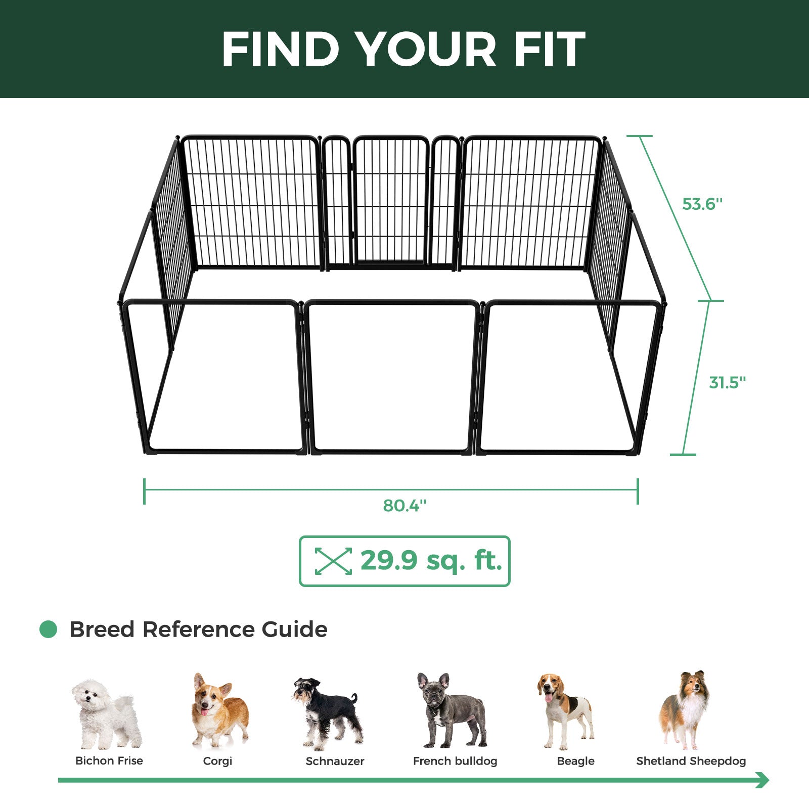 FXW Acrylic & Wire Mesh Indoor Dog Playpen
