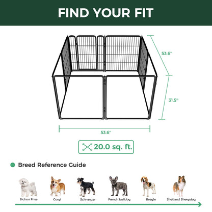 FXW Acrylic & Wire Mesh Indoor Dog Playpen