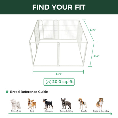 FXW Acrylic & Wire Mesh Indoor Dog Playpen