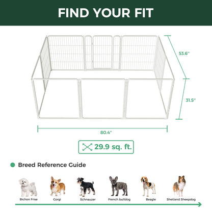 FXW Pawadise Acrylic & Wire Mesh Indoor Dog Playpen