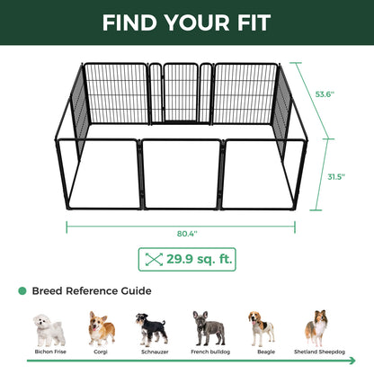 FXW Pawadise Acrylic & Wire Mesh Indoor Dog Playpen