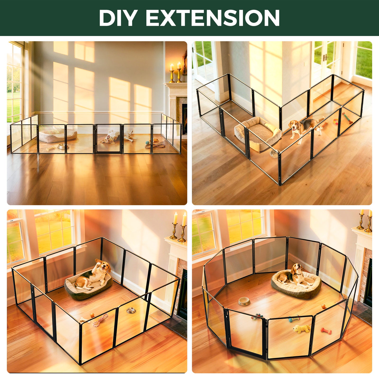 FXW AuraSpace Pro Acrylic Indoor Dog Playpen