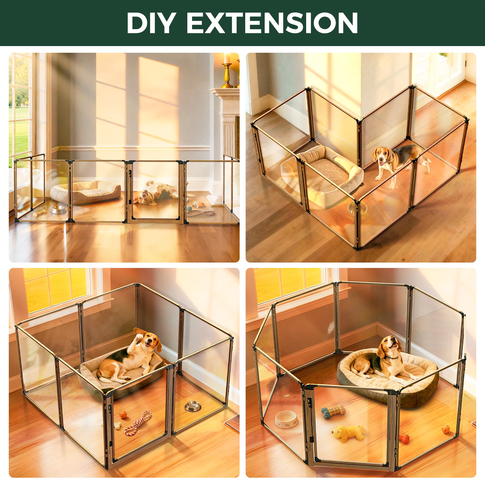 FXW AuraSpace Pro Acrylic Indoor Dog Playpen