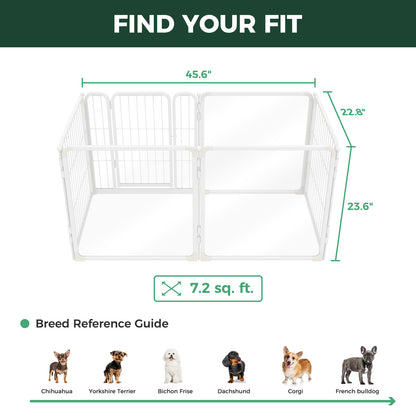 FXW Acrylic & Wire Mesh Indoor Dog Playpen