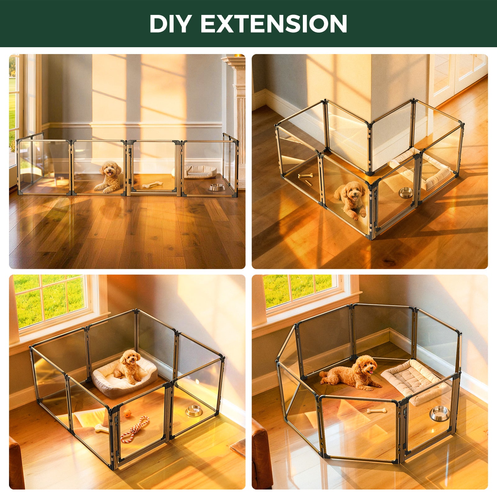 FXW AuraSpace Pro Acrylic Indoor Dog Playpen