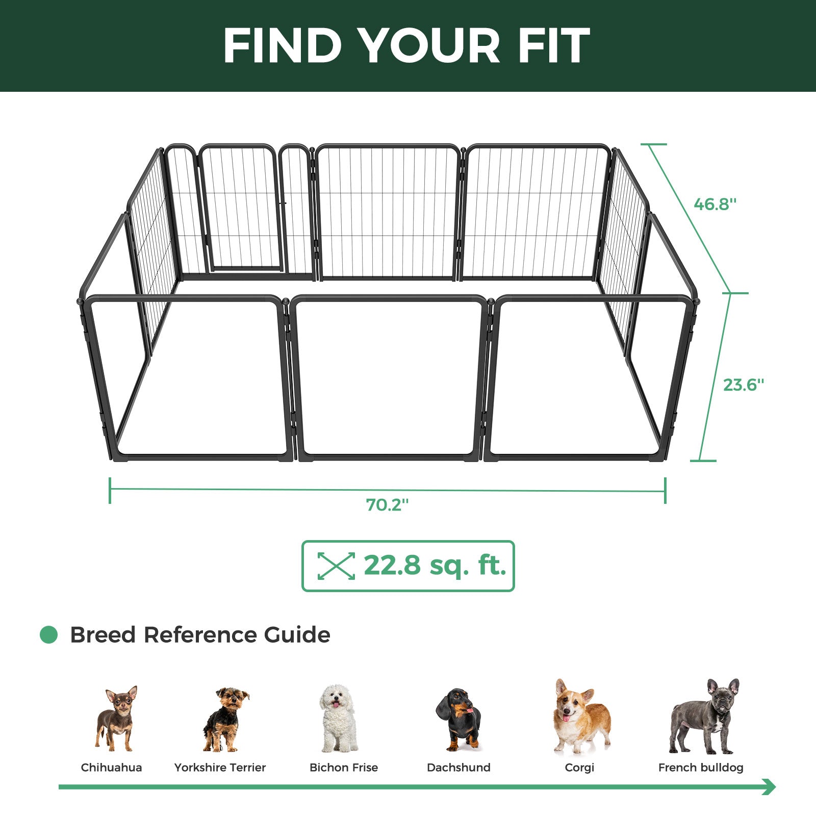 FXW Pawadise Acrylic & Wire Mesh Indoor Dog Playpen