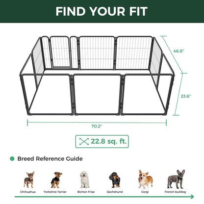 FXW Pawadise Acrylic & Wire Mesh Indoor Dog Playpen