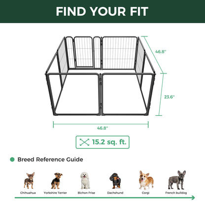 FXW Pawadise Acrylic & Wire Mesh Indoor Dog Playpen