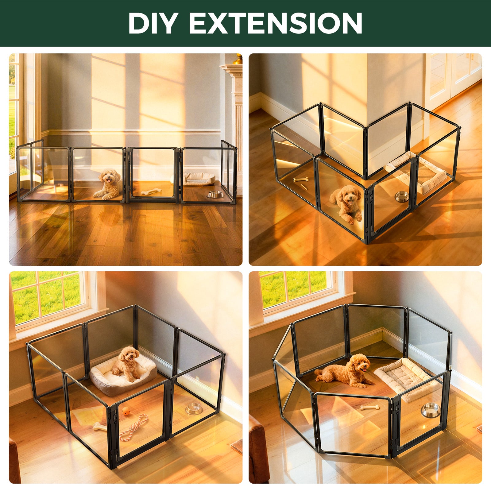 FXW AuraSpace Pro Acrylic Indoor Dog Playpen