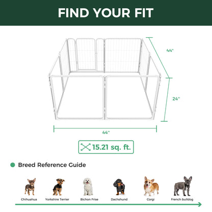 FXW Pawadise Acrylic & Wire Mesh Indoor Dog Playpen